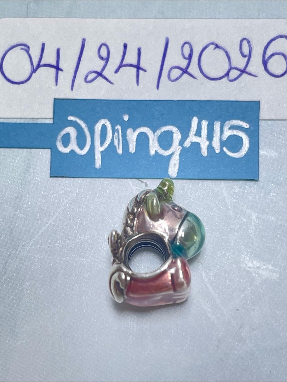 Pandora Colorful Rainbow Bruno the Unicorn Charm - Picture 8 of 12